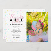 Bedankt A Whole Bunch Donut Birthday Party Foto (Voorkant / Achterkant)