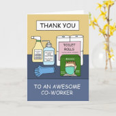 Bedankt aan de koper van schoonmaakproducten kaart (Gele Bloem)