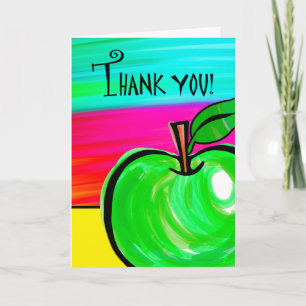 Bedankt aan de leerkracht, Green Apple Wenskaart