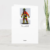 Bedankt aan een Firefighter Custom Bericht Kaart (Achterkant)