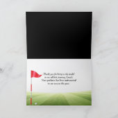Bedankt aan Golfing Coach Kaart (Binnen)