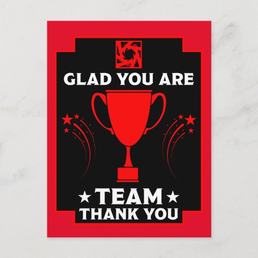 Bedankt aan het zakenteam briefkaart (Voorkant)