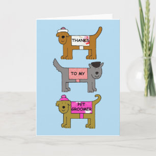 Bedankt aan Pet Groomer Cartoon Dogs