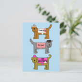 Bedankt aan Pet Groomer Cartoon Dogs Briefkaart (Staand voorkant)