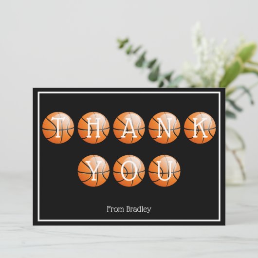 Bedankt Aangepast Basketball Aangepast op maat (Staand voorkant)