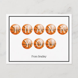 Bedankt Aangepast Basketball Aangepast op maat Briefkaart