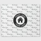 Bedankt Aangepast Zakelijk Logo Cadeaupapier (Vlak)