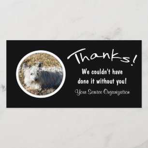 Bedankt! Aangepaste foto Bedankt