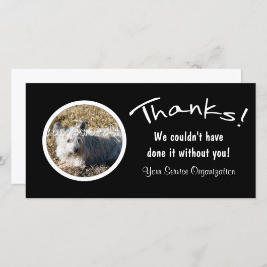 Bedankt! Aangepaste foto Bedankt (Voorkant / Achterkant)