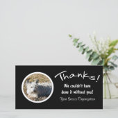 Bedankt! Aangepaste foto Bedankt (Staand voorkant)