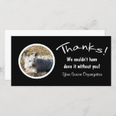 Bedankt! Aangepaste foto dank je wel Bedankkaart (Voorkant / Achterkant)