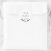 bedankt aangepaste foto & tekst ronde sticker (Tas)