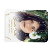 Bedankt Aangepaste Funeral Foto Condoleance Rouw V Magneet (Horizontaal)