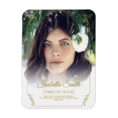 Bedankt Aangepaste Funeral Foto Condoleance Rouw V Magneet (Verticaal)