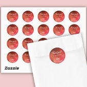 Bedankt Aangepaste Logo/Website Rode Stickers Blad