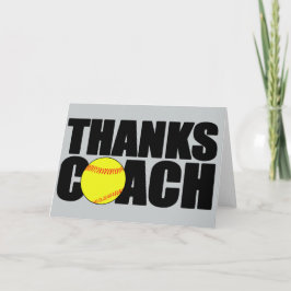 Bedankt Aangepaste Softball Coach Wenskaart