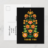 Bedankt aanpasbare folklore ansichtkaart briefkaart (Voorkant / Achterkant)