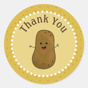 Bedankt Aardappel Bedankt Ronde Sticker