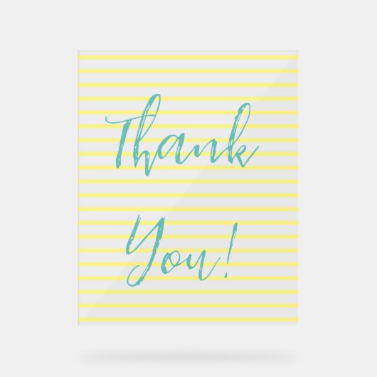 Bedankt Acryl Bord (Voorkant)