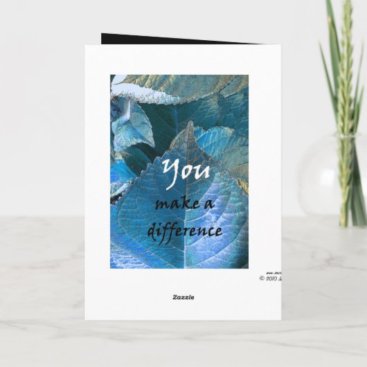 BEDANKT Admin Professionals Day BLUE LEAVES (Achterkant)