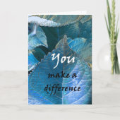 BEDANKT Admin Professionals Day BLUE LEAVES (Voorkant)