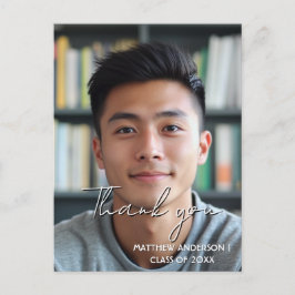 Bedankt afstuderen aangepaste foto 1 briefkaart