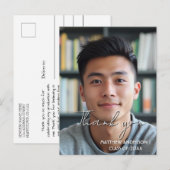 Bedankt afstuderen aangepaste foto 1 briefkaart (Voorkant / Achterkant)