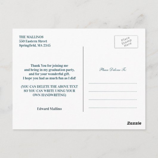 Bedankt Afstuderen Class of 2025 Briefkaart (Achterkant)