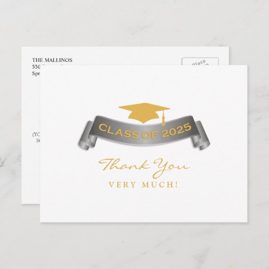 Bedankt Afstuderen Class of 2025 Briefkaart (Voorkant / Achterkant)