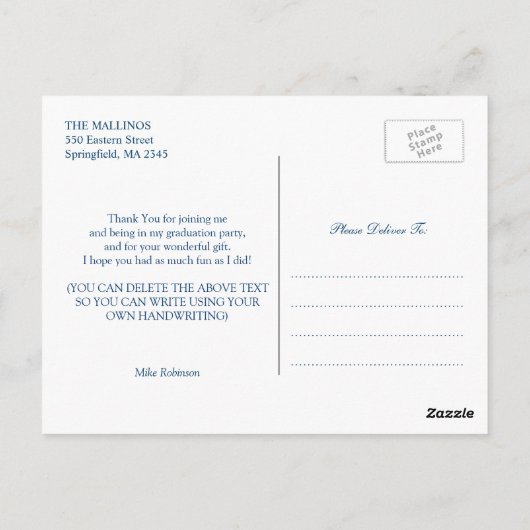 Bedankt Afstuderen Class of 2025 Briefkaart (Achterkant)