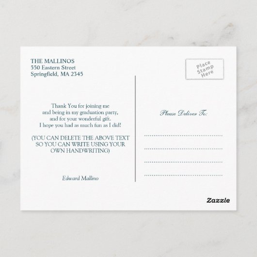 Bedankt Afstuderen Class of 2025 Briefkaart (Achterkant)