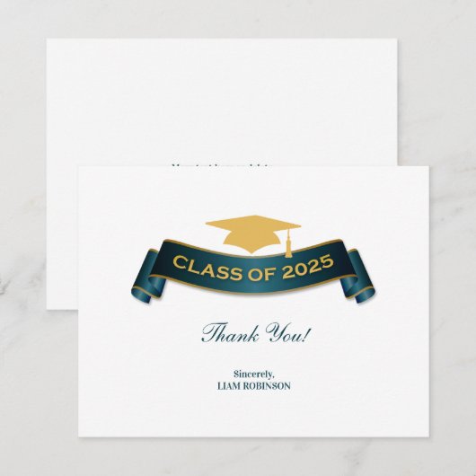 Bedankt Afstuderen Klasse van 2025 Kaart (Voorkant / Achterkant)