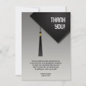 Bedankt Afstuderen zwart Pet (Voorkant)