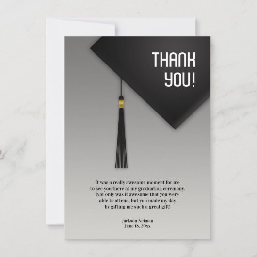 Bedankt Afstuderen zwart Pet (Voorkant)