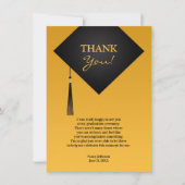 Bedankt Afstuderen zwart Pet Kaart (Voorkant)