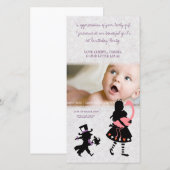 Bedankt Alice in Wonderland Baby fotokaart (Voorkant / Achterkant)