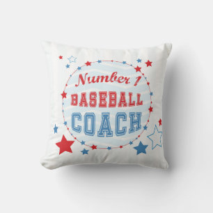 Bedankt Alle sterren Baseball, Red, Blue Stripes Kussen