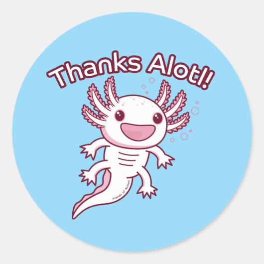 Bedankt Alotl! - AXOLOTL Ronde Sticker (Voorkant)