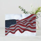 Bedankt American Flag Veterans Day Flat Kaart (Staand voorkant)