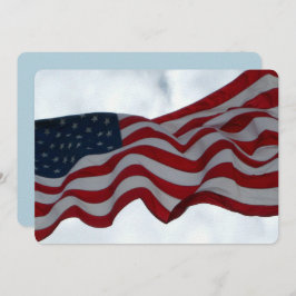 Bedankt American Flag Veterans Day Flat Kaart