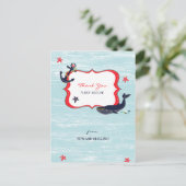 Bedankt Anchor Whale Briefkaart (Staand voorkant)