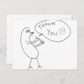 Bedankt!!! Ansichtkaart Briefkaart (Voorkant / Achterkant)