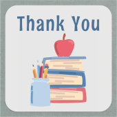 Bedankt Apple terug naar school leraar Kinder Vierkante Sticker
