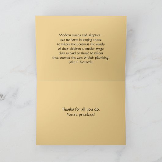 Bedankt, Apple voor de Kaart van de leraar (Binnen)