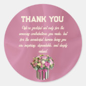 Bedankt appreciatie Administratieve professionals Ronde Sticker (Voorkant)