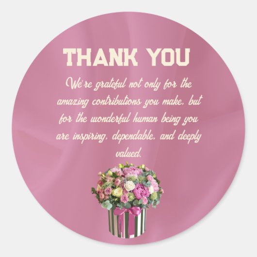 Bedankt appreciatie Administratieve professionals Ronde Sticker (Voorkant)