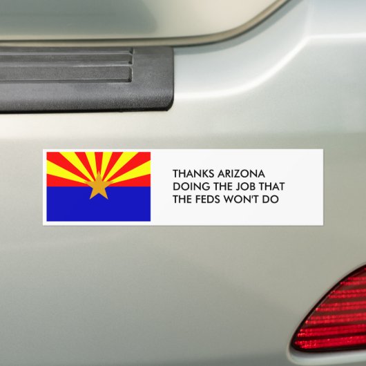 Bedankt Arizona Bumpersticker (Op auto)