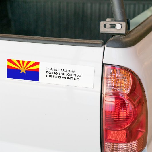 Bedankt Arizona Bumpersticker (Op Truck)