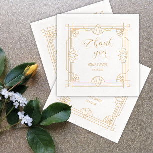 Bedankt Art Deco Folie Servetten