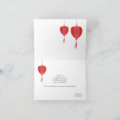 Bedankt Aziatische stijlvolle gevouwen Kaart (Binnen)